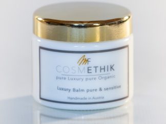 Luxury Balm im weißen Tiegel mit Etikette